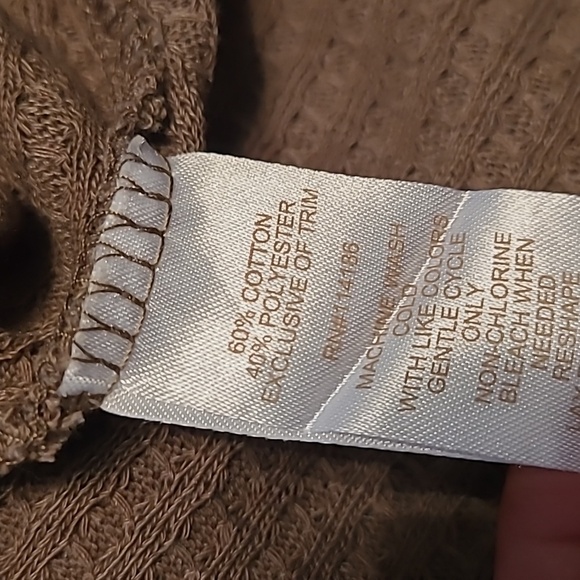 NWT Chloe & Jasmine olive green thermal Henry long sleeve shirt Sz 1X - Picture 7 of 8